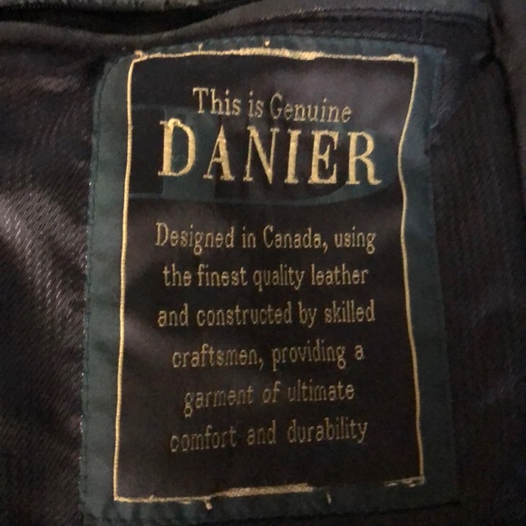 Genuine Danier Black Leatger Jacket/Coat - Picture 8 of 9
